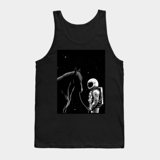 Space man with hourse Illustration: Artwork Tank Top